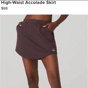 XS HIGH-WAIST ACCOLADE SKIRT RAISIN BROWN